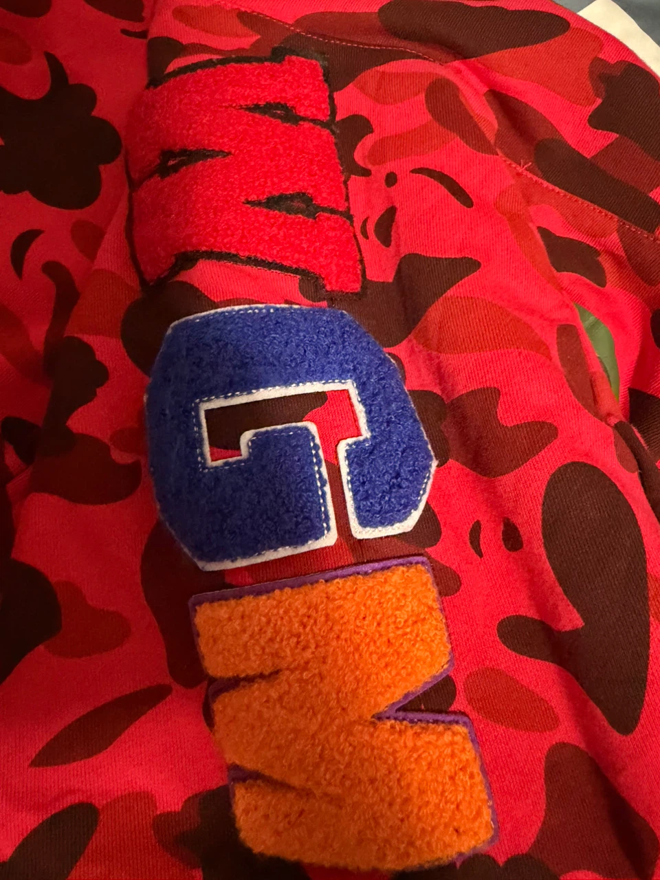 A Bathing Ape Red Camo Shark Hoodie - photo 5