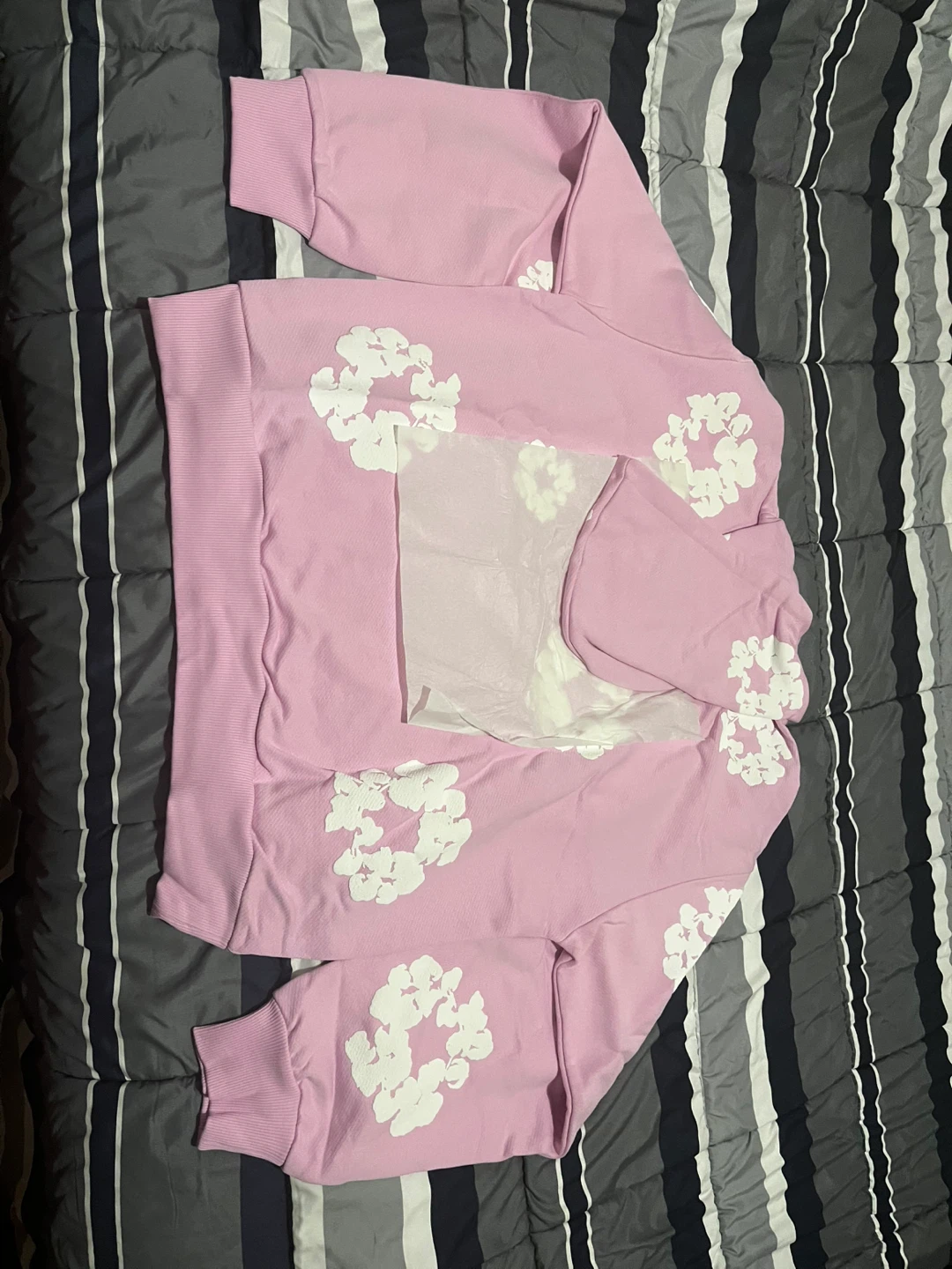 Denim Tears Pink Floral Pattern Hoodie - photo 4