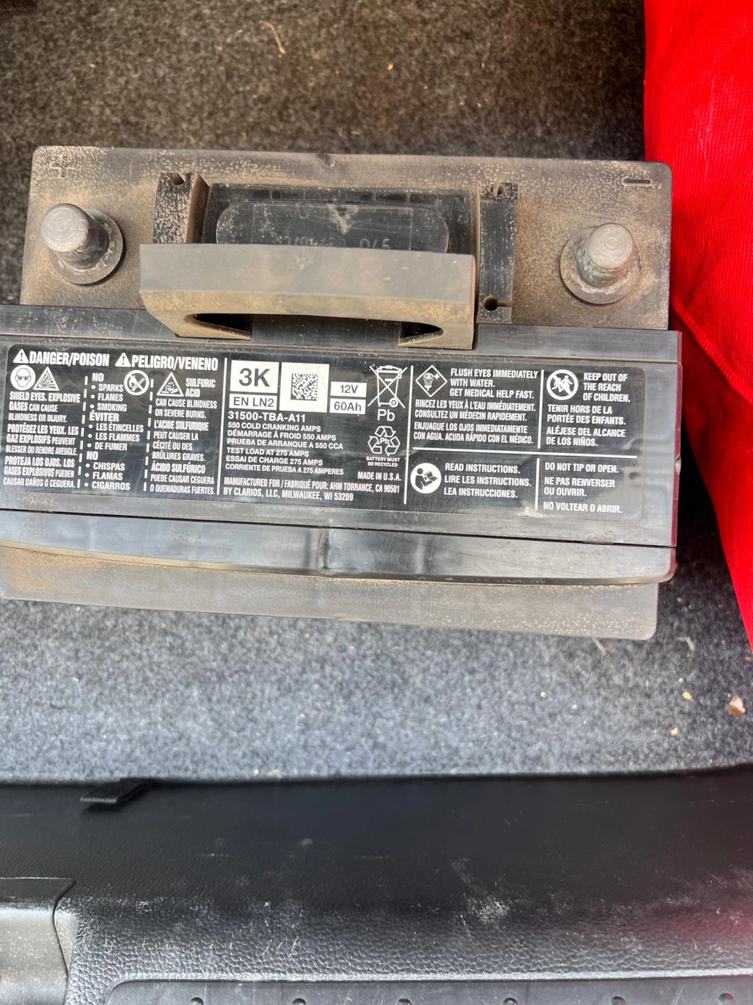 Honda Accord original 12V 60Ah Car Battery