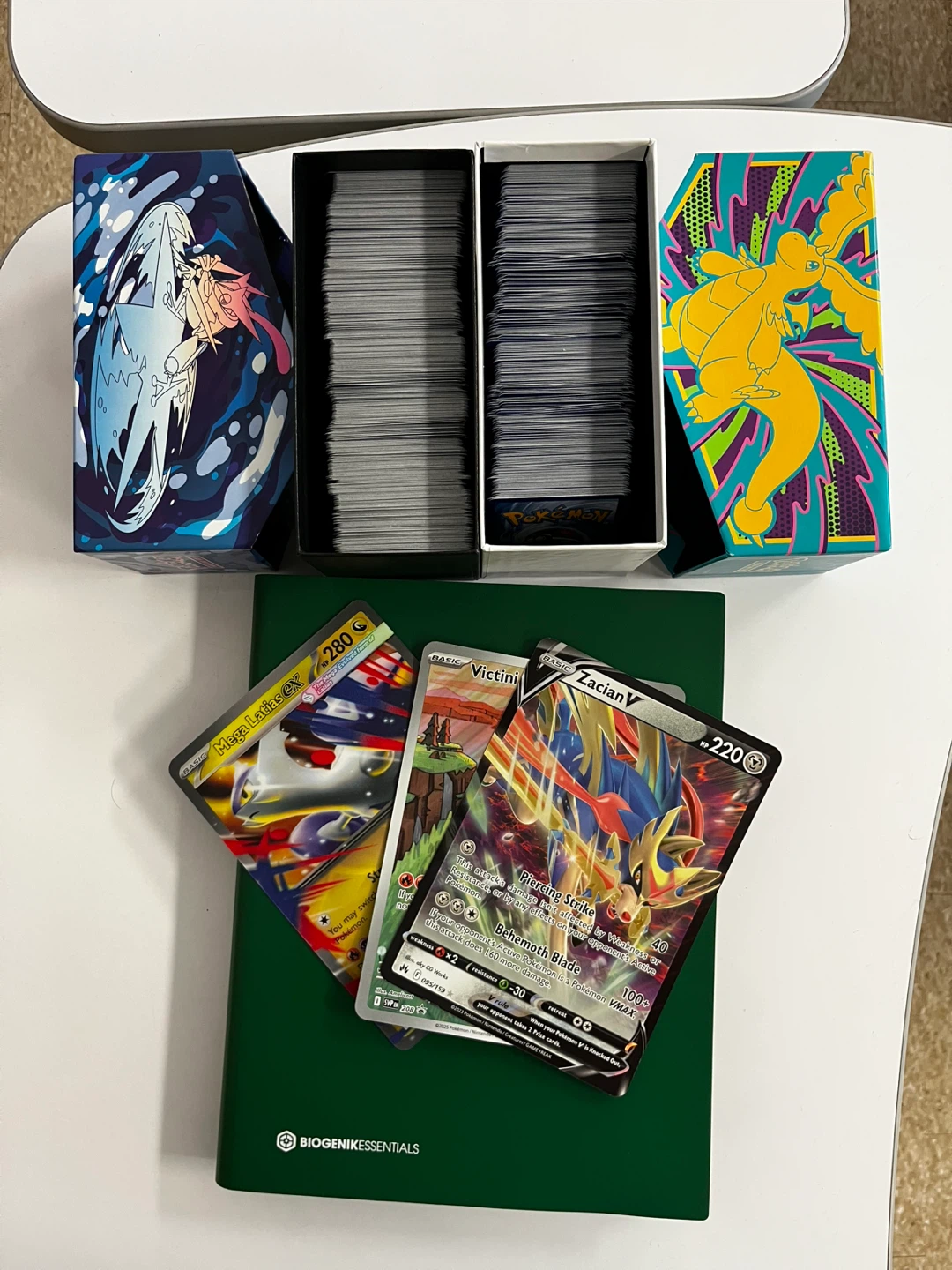 1500+ Pokémon cards, full binder (360 cards), 3 jumbo cards