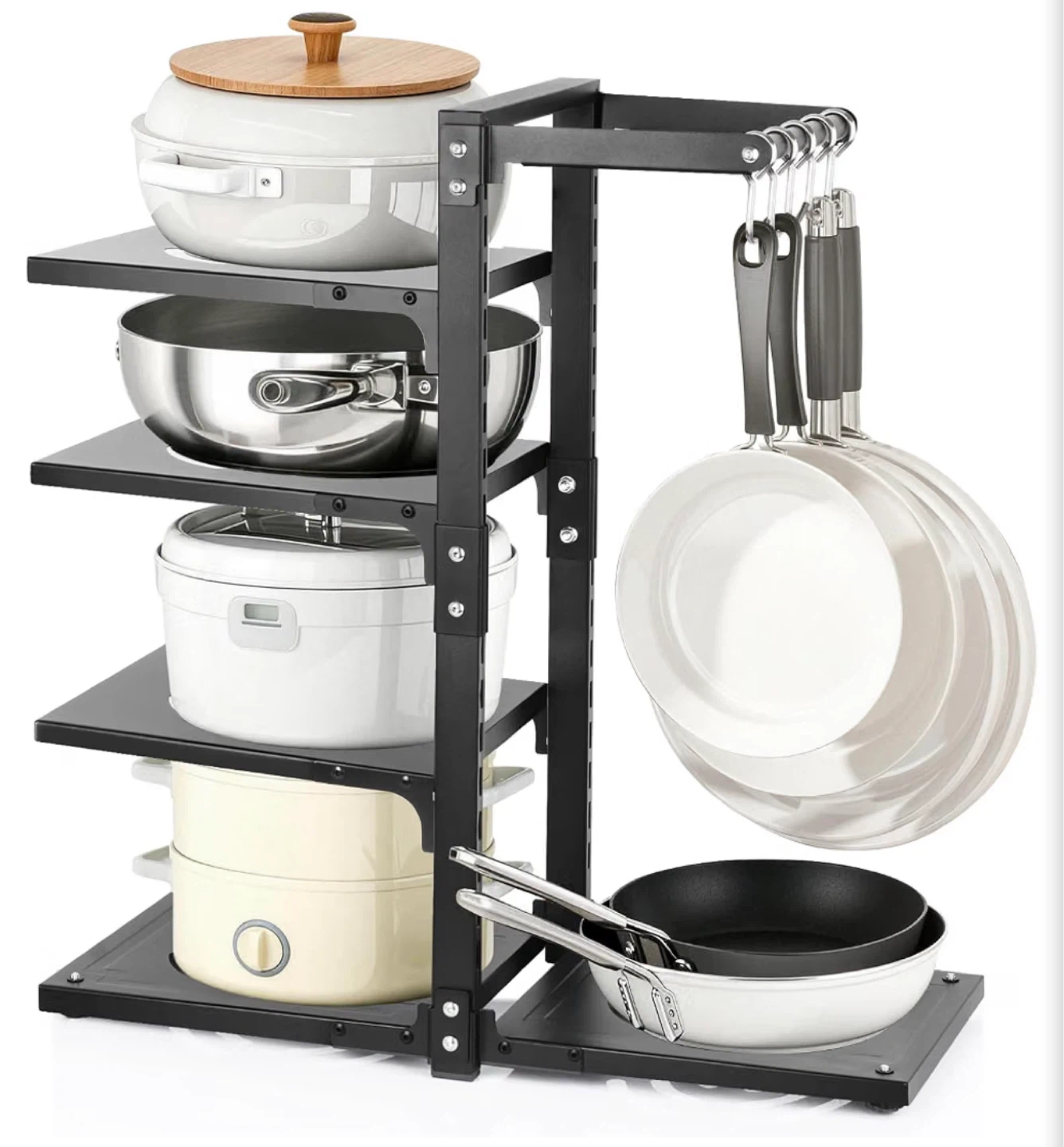 4-Tier Pot and Pan Organizer Rack