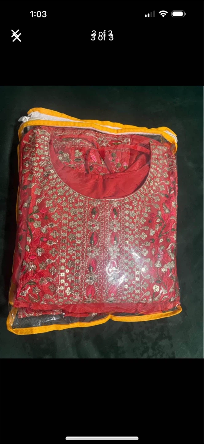 Red Traditional Salwar Kameez Suit - photo 3