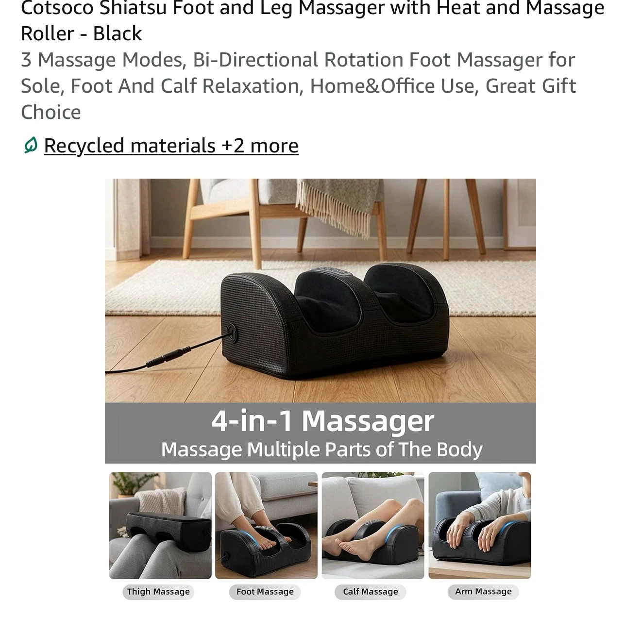 Nuvrek Shiatsu Foot and Leg Massager - photo 3