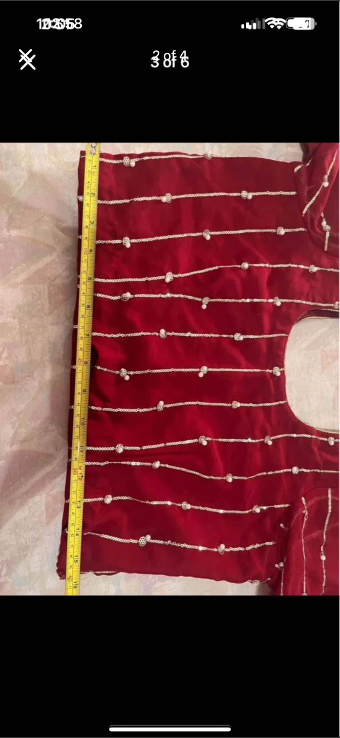 Maroon Embellished Blouse - photo 2