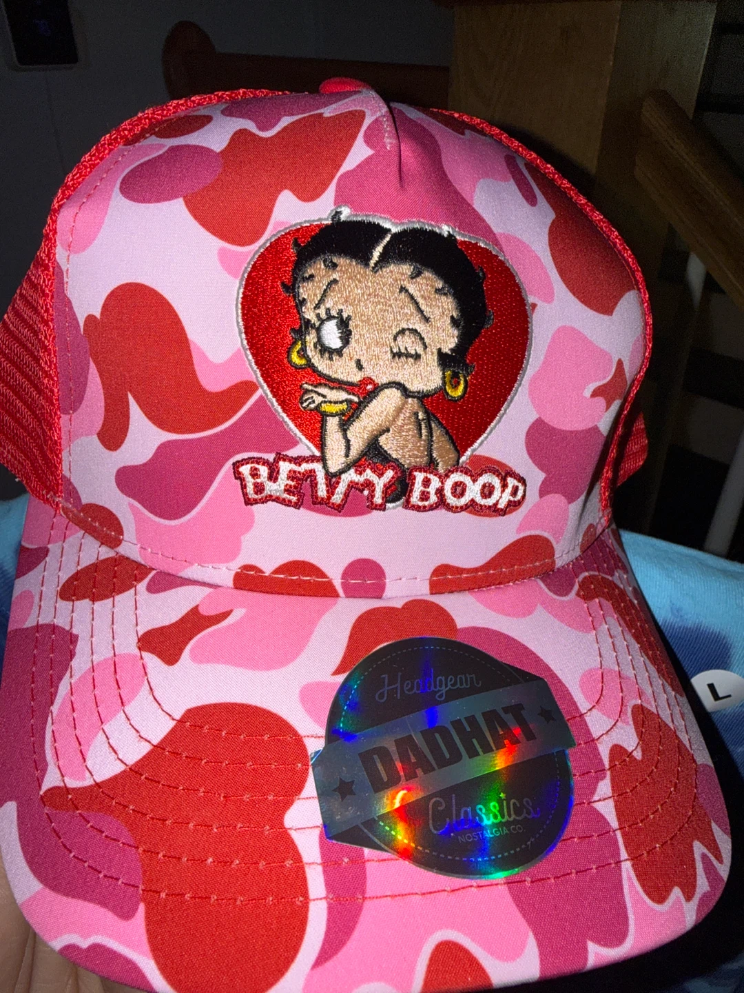 Betty Boop Camo Trucker Hat