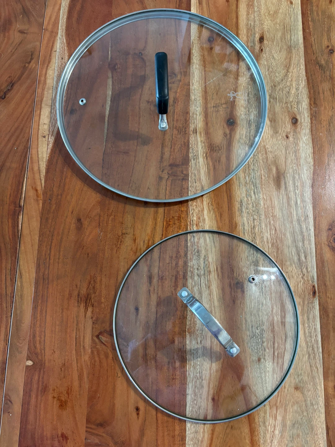 Two Tempered Glass Pot Lids