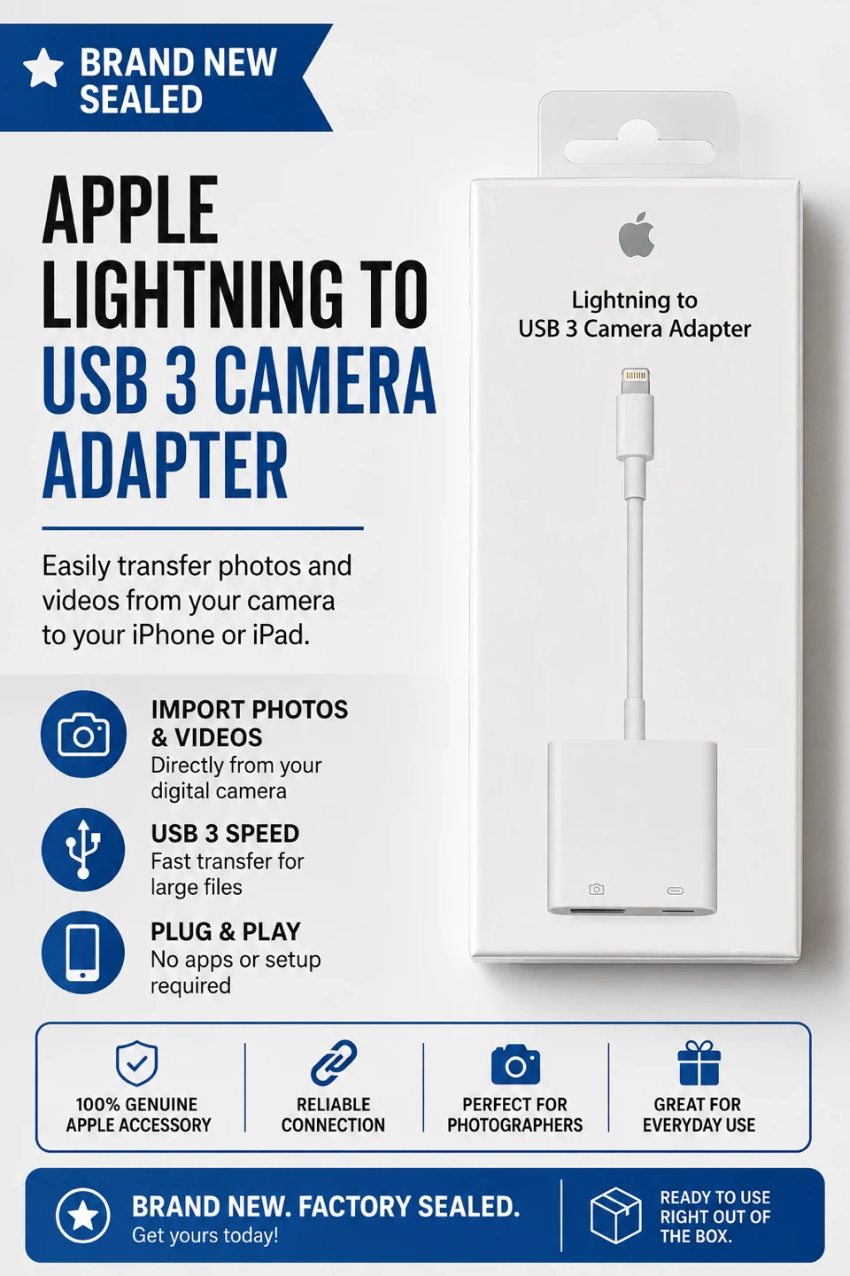 New Apple Lightning to USB 3 Camera Adapter - photo 3