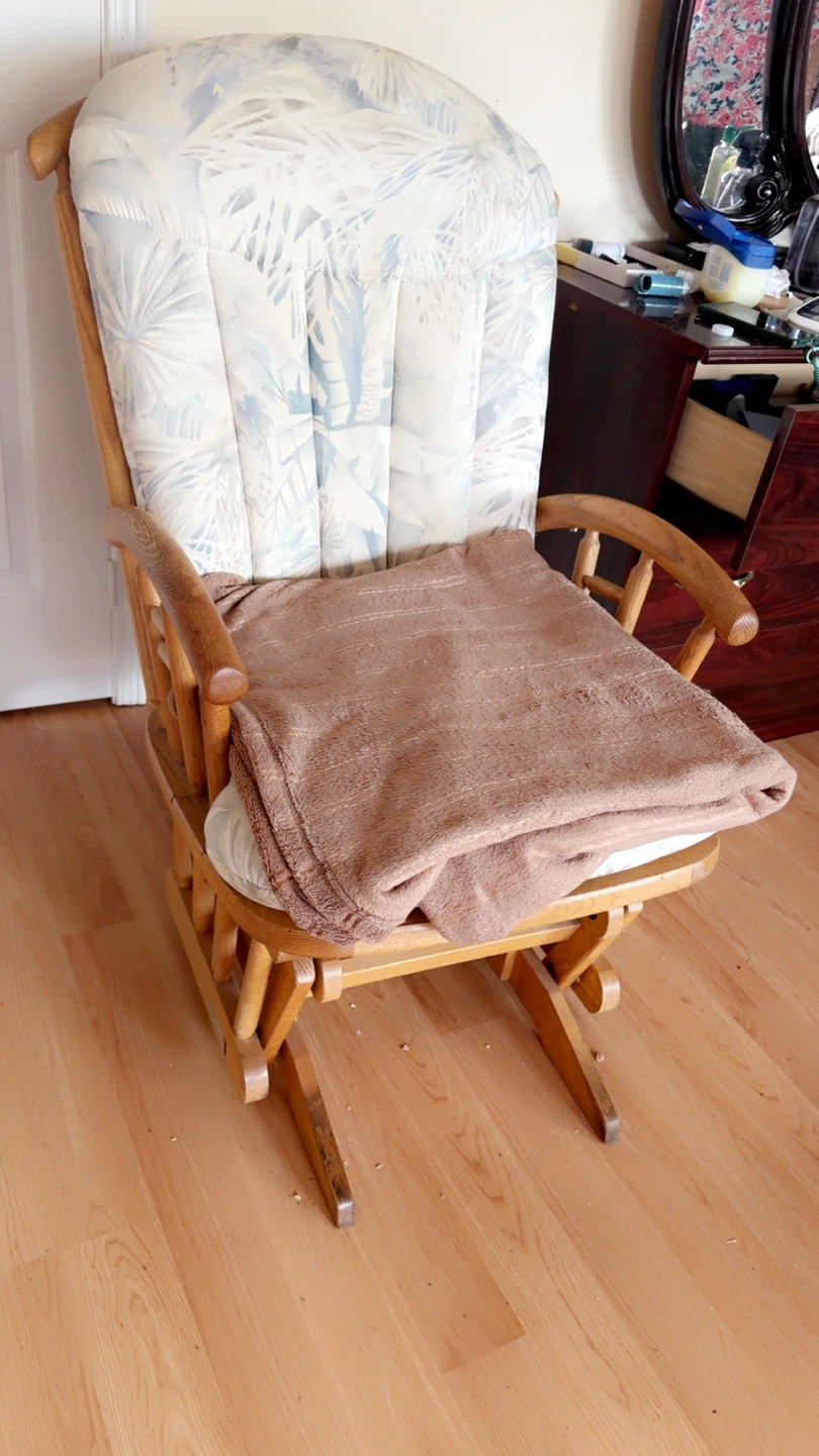 Real Wooden Glider Rocking Chair