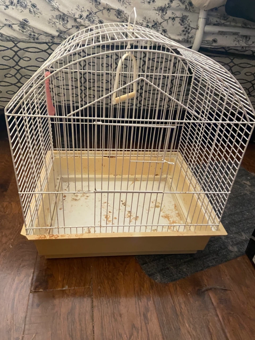 Small white bird cage