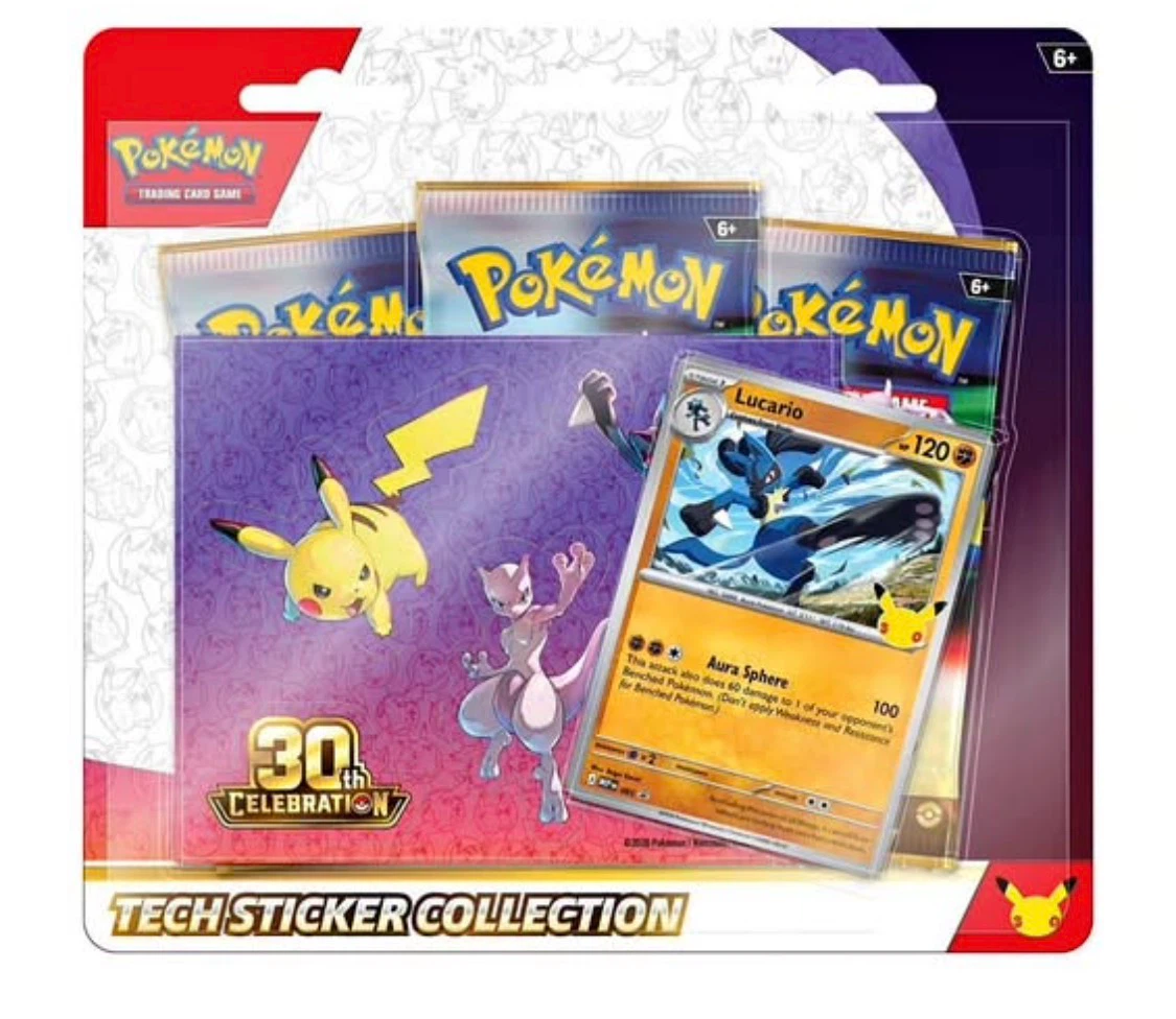 Pokemon 30th Celebration Tech Sticker Collection