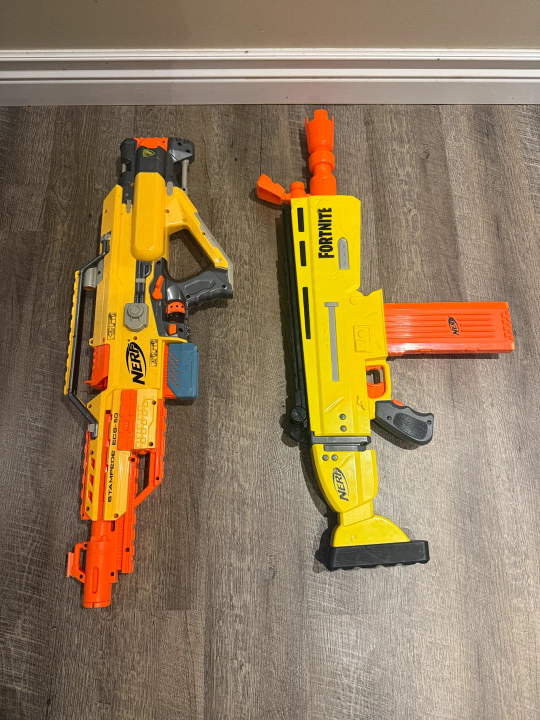 Nerf Stampede ECS-50 and Fortnite Blaster