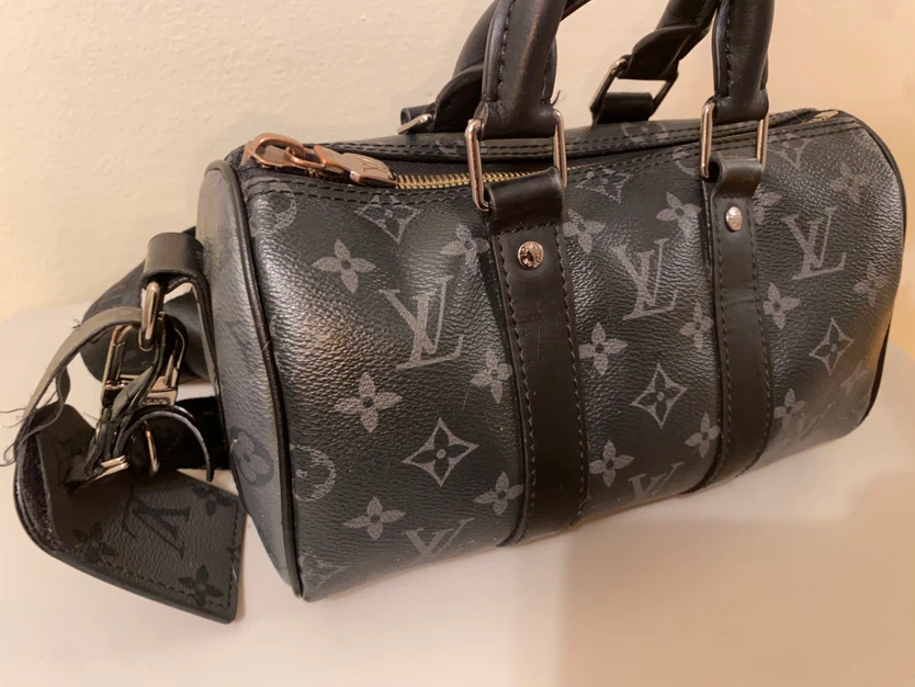 Authentic Louis Vuitton Monogram Eclipse City Keepall Bag - photo 3