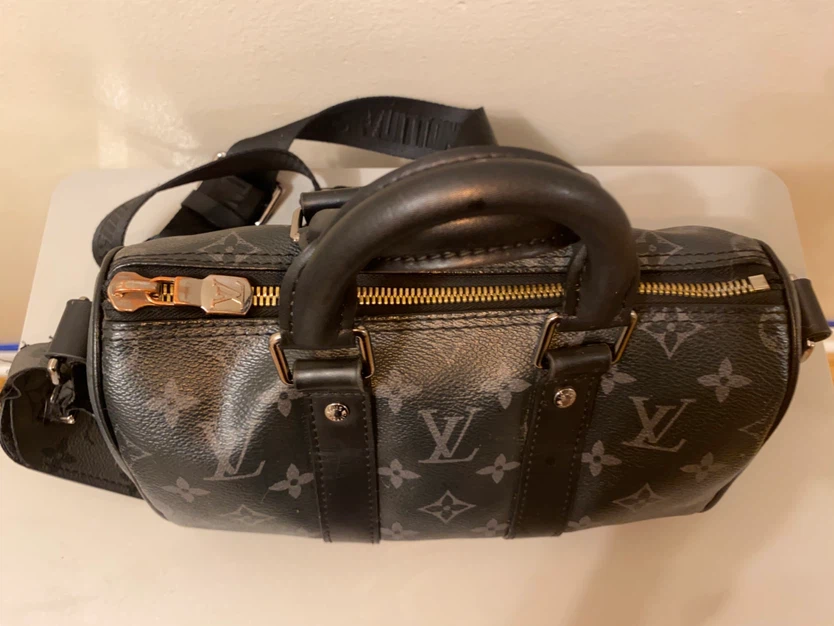 Authentic Louis Vuitton Monogram Eclipse City Keepall Bag - photo 5