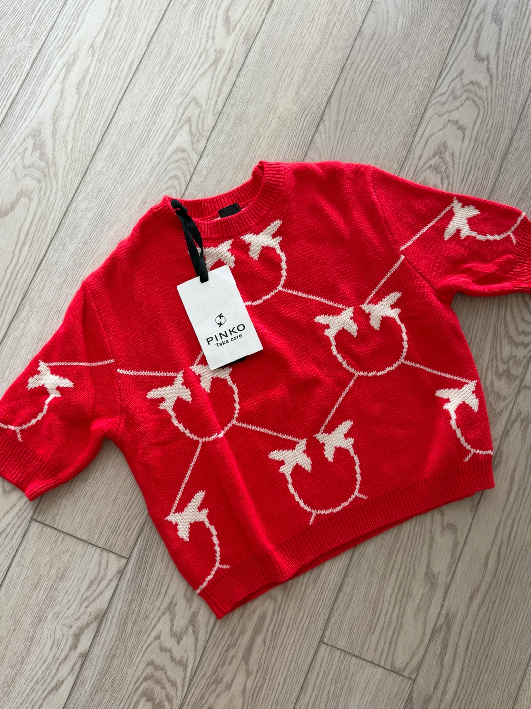 Pinko Short Sleeve Knit Sweater M