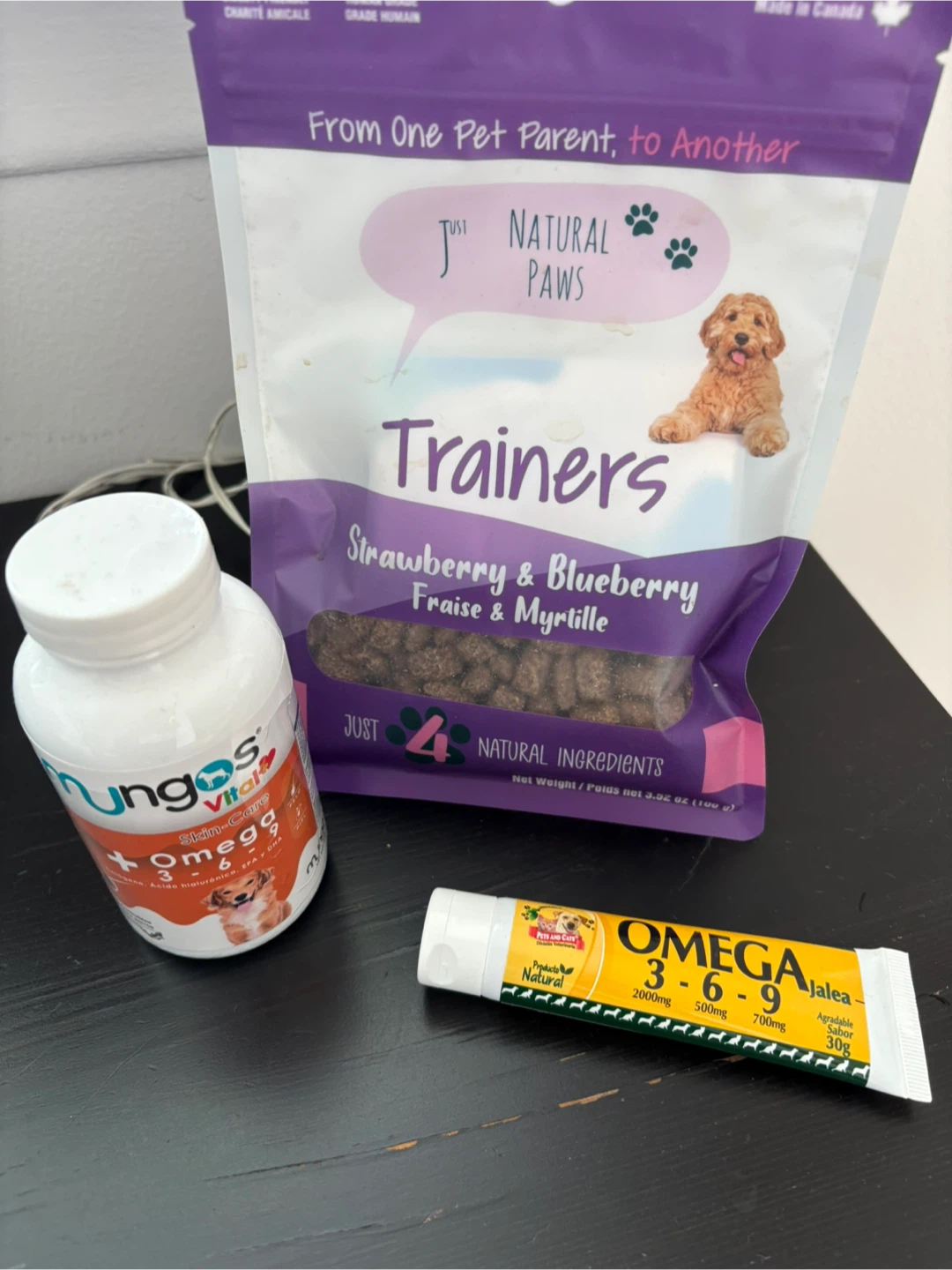 Dog Treats and Omega Supplements Bundle