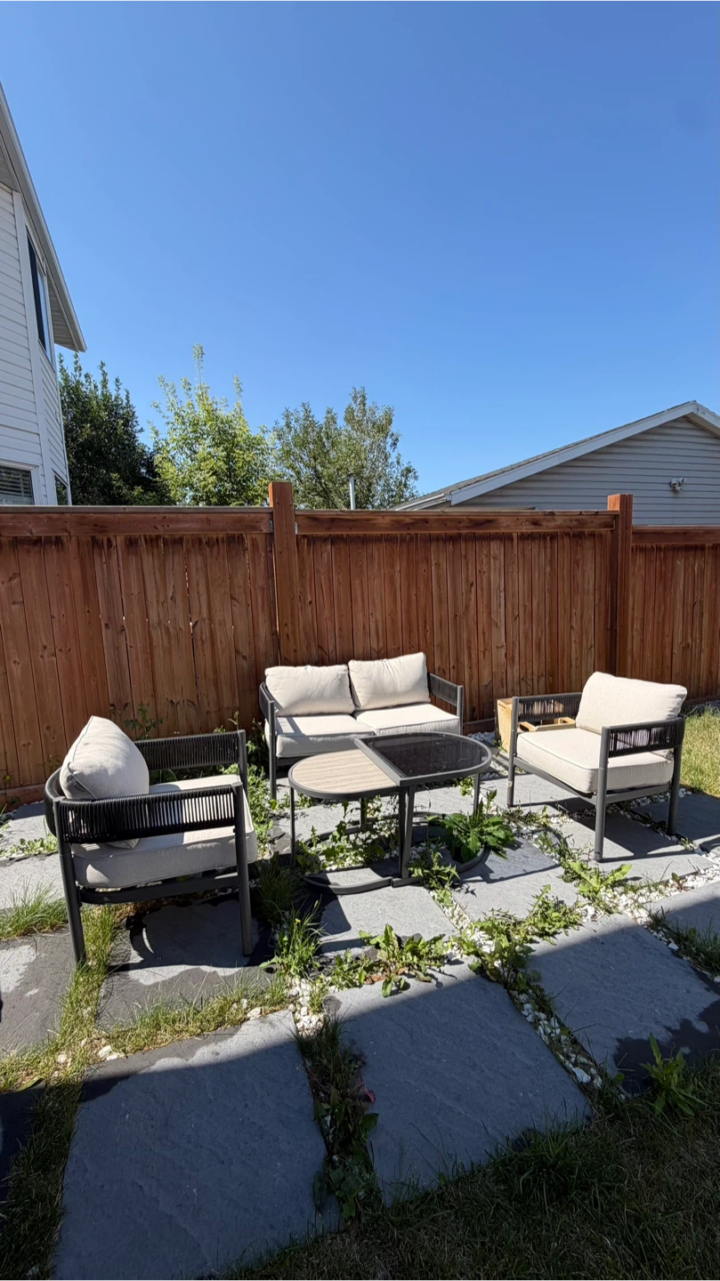4-Piece Outdoor Patio Set with Cushions