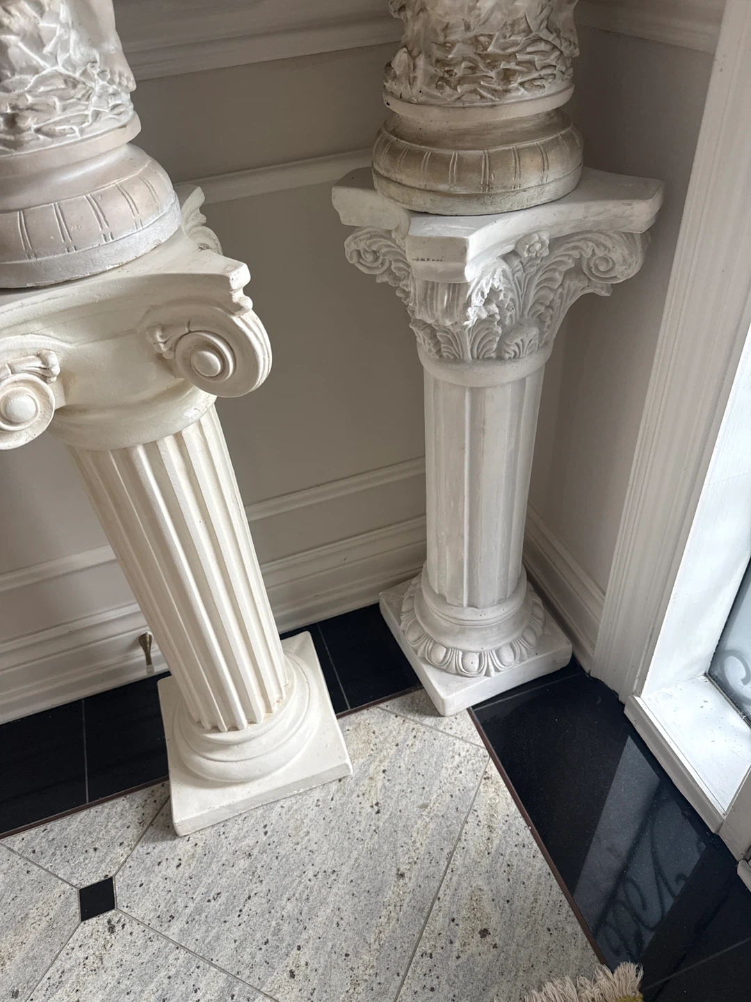 Set of Two Decorative Cherub Plant Stands - photo 4