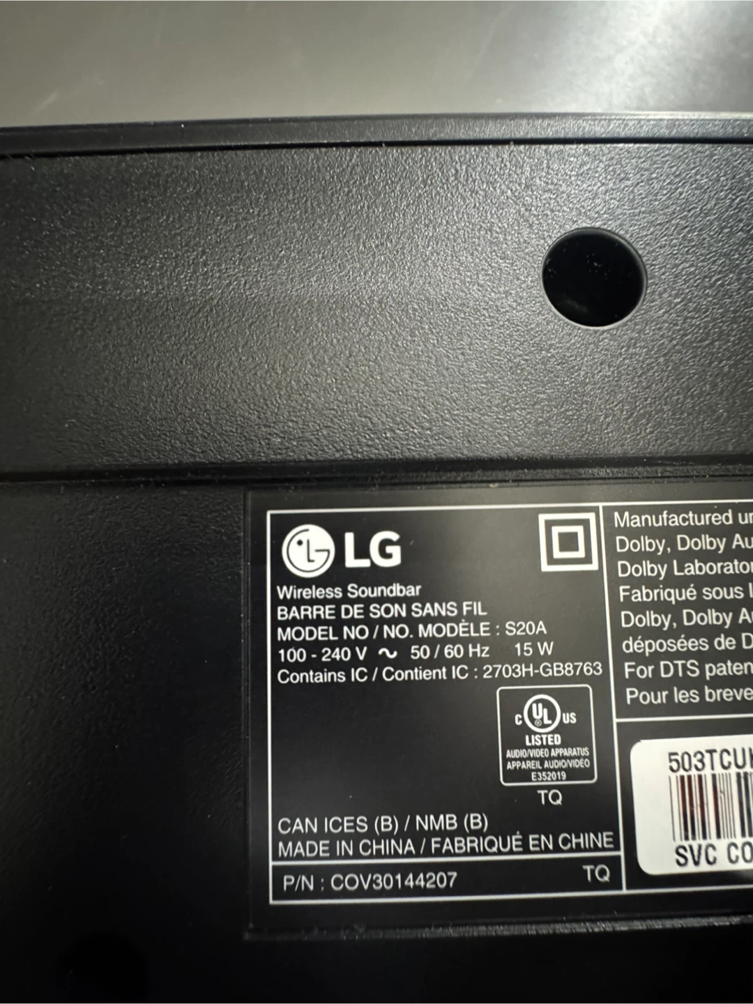 LG S20A Wireless Soundbar - photo 5