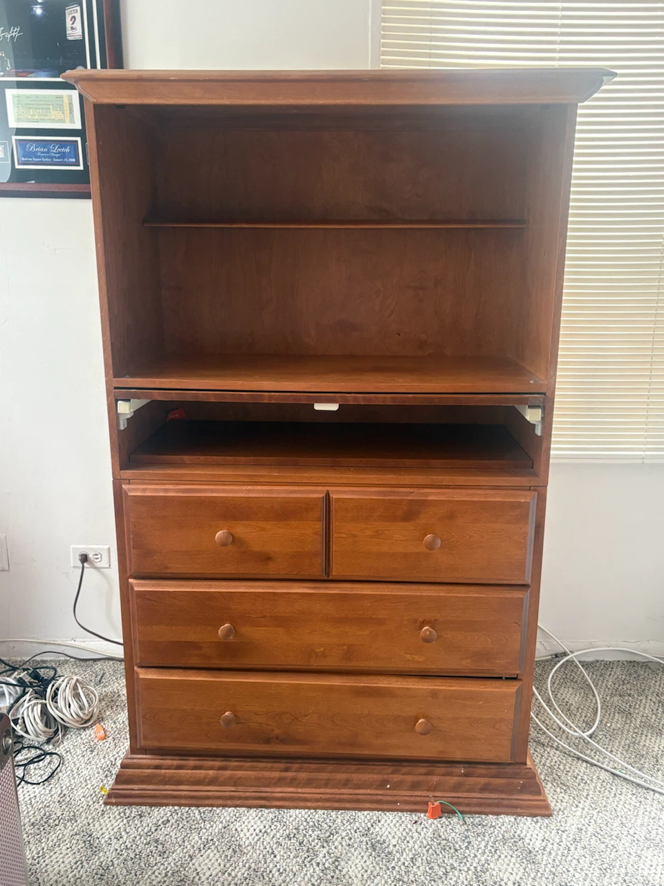 Wooden Secretary Desk with Drawers - photo 3