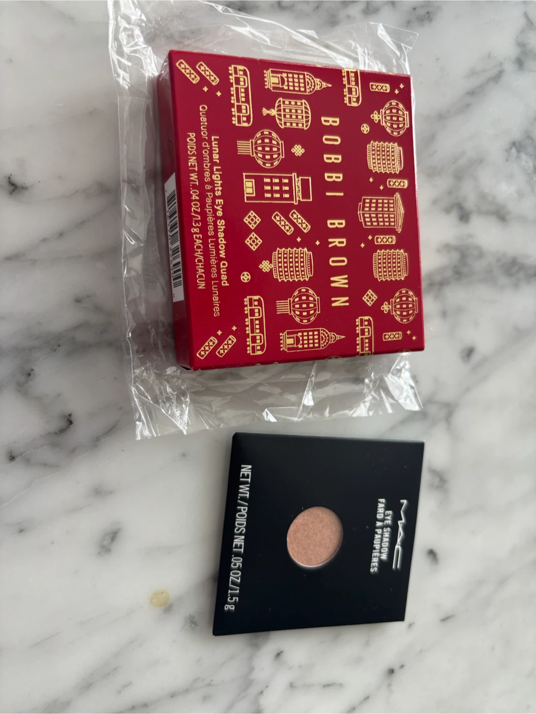 Bobbi Brown Lunar Lights Eye Shadow Quad and MAC single