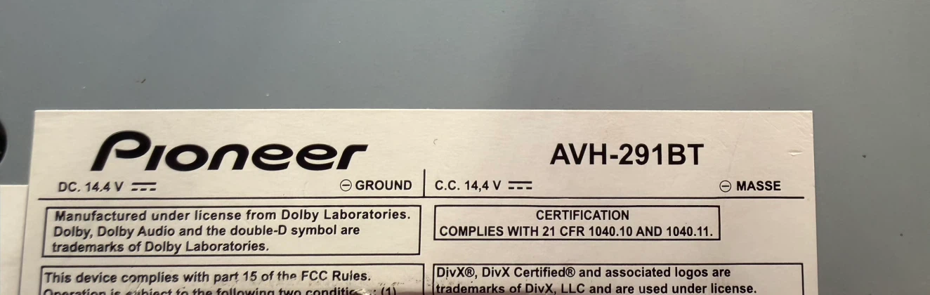 Pioneer AVH-291BT Car Multimedia Receiver - photo 3