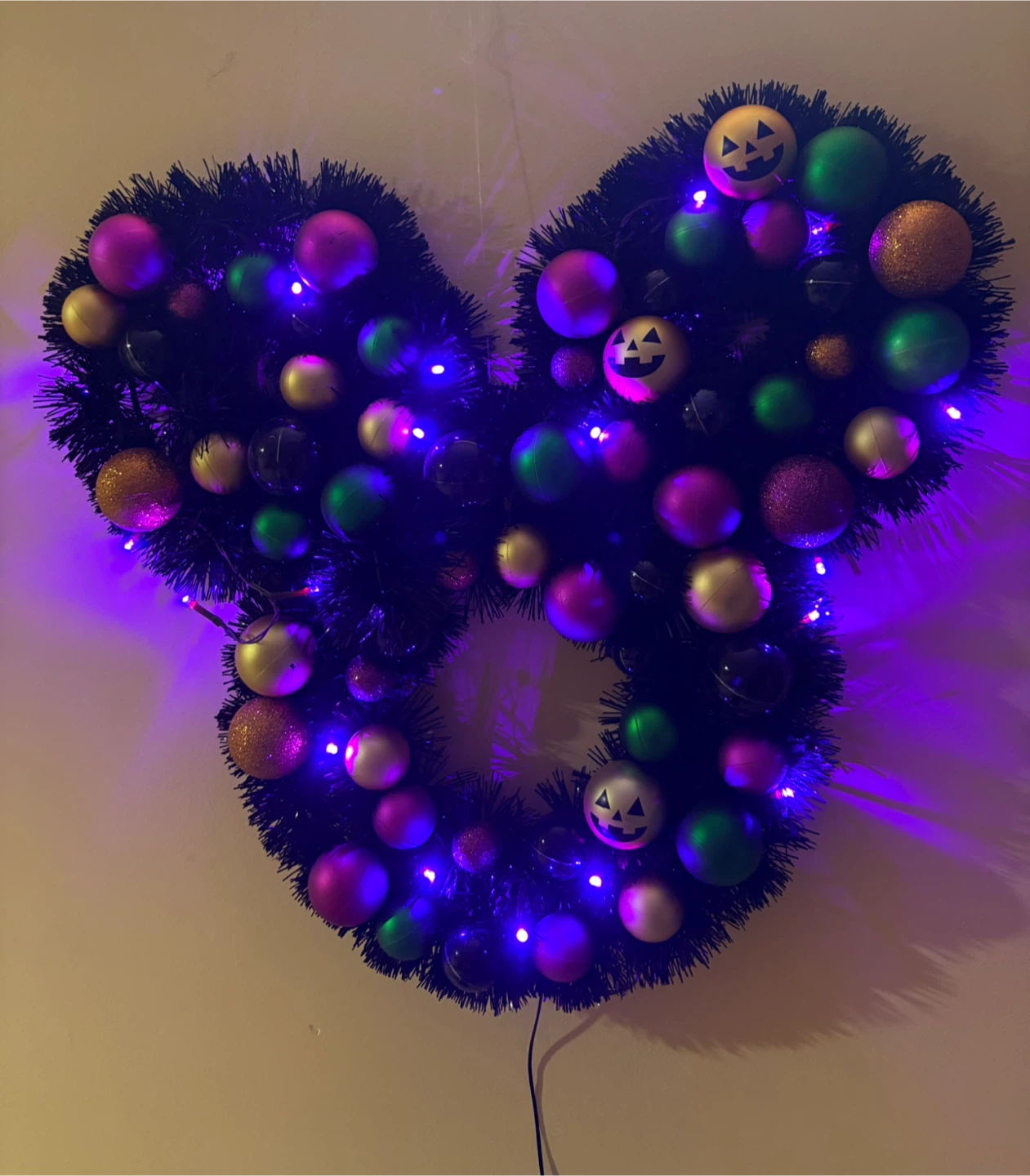 Disney Mickey Mouse Lighted Halloween Wreath