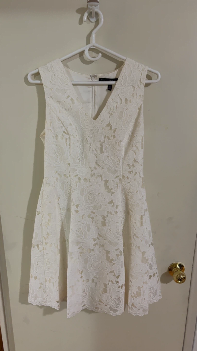 White House Black Market White Lace Dress