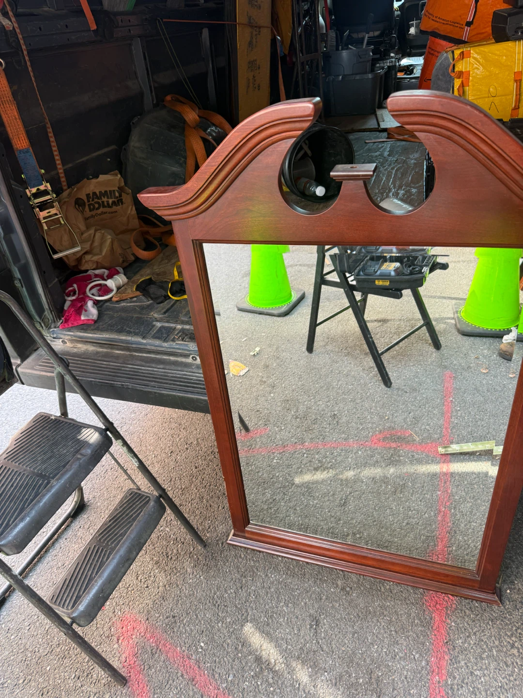 Large Traditional Wood Framed Wall Mirror – 50” × 34” - photo 5