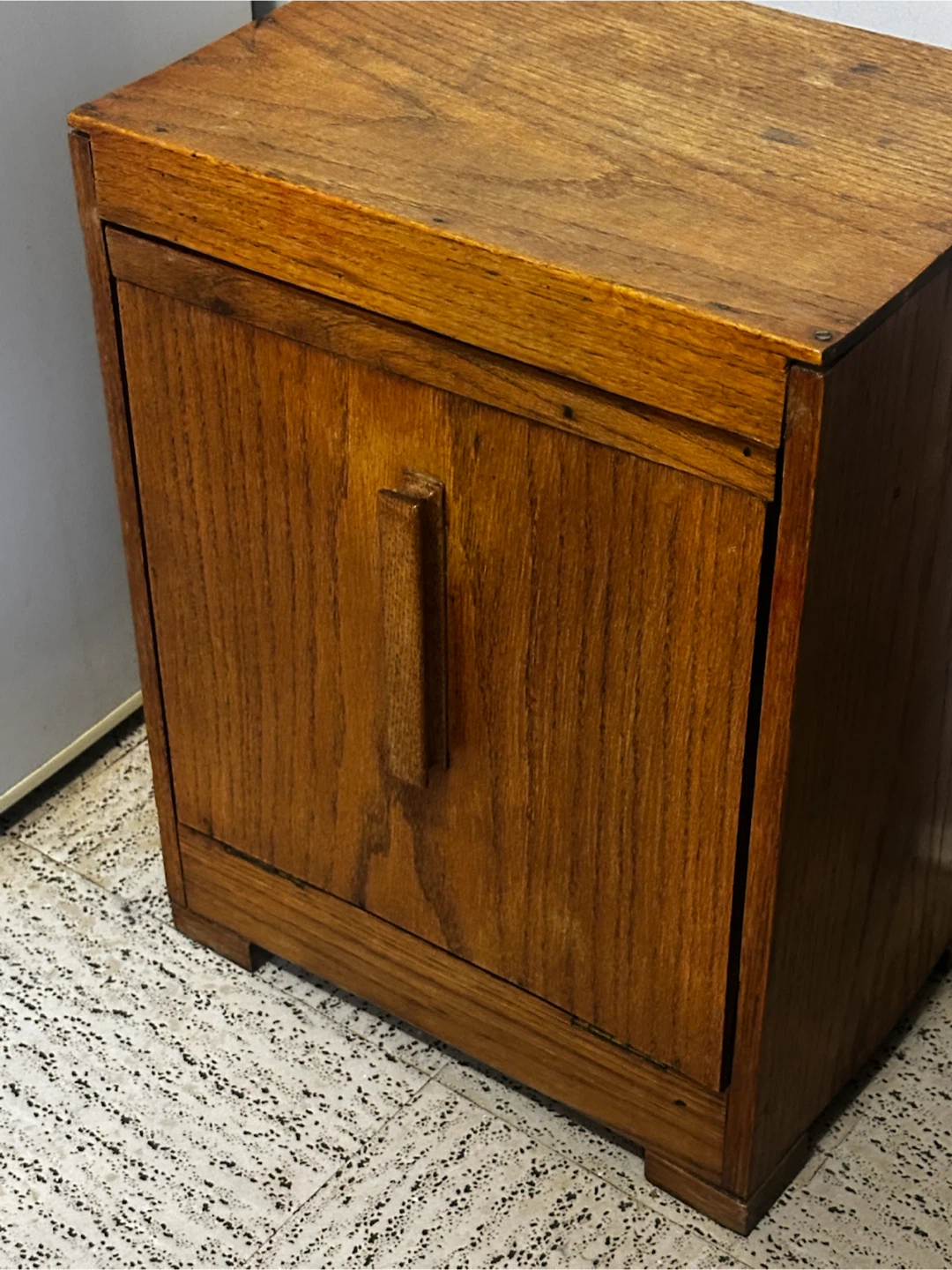 Antique oak wooden tilt bin potatoes, onion,root veggies