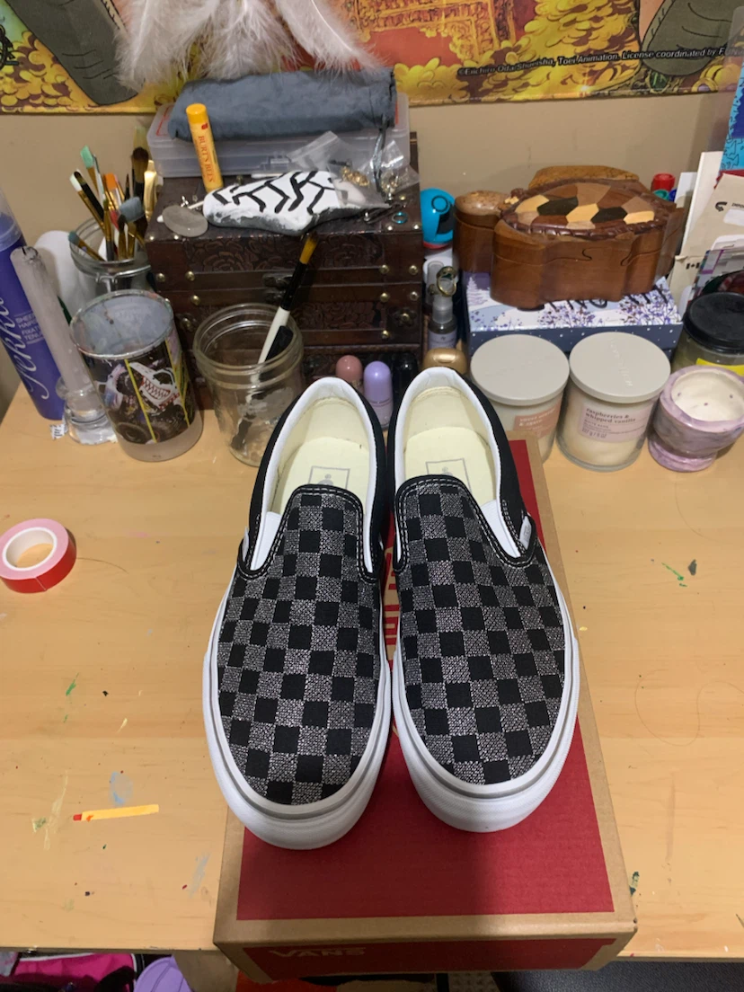 Vans Checkerboard Platform Slip-Ons