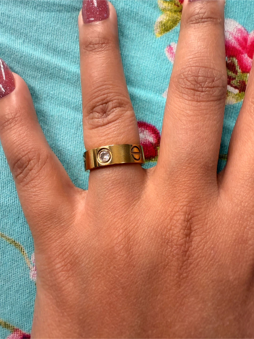 Gold-Tone Love Ring
