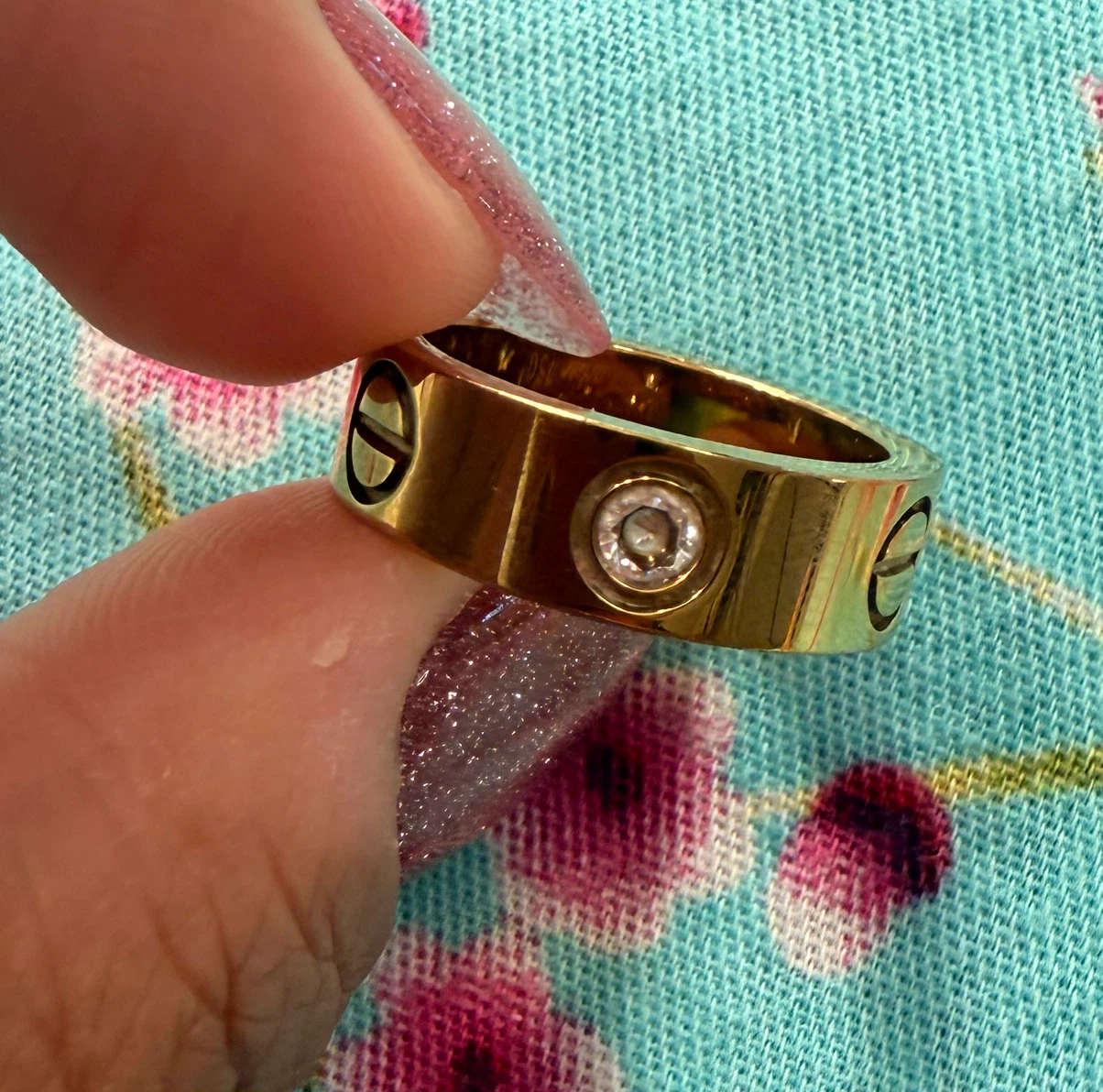 Gold-Tone Love Ring - photo 3