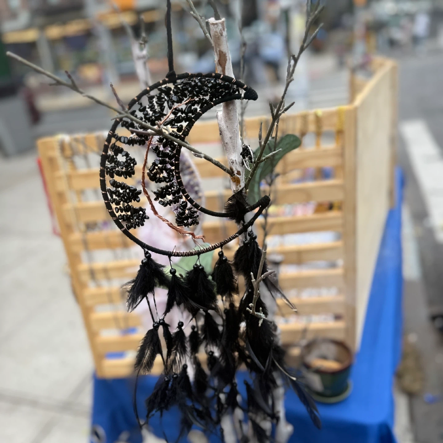 Black Crescent Moon Dreamcatcher - photo 5