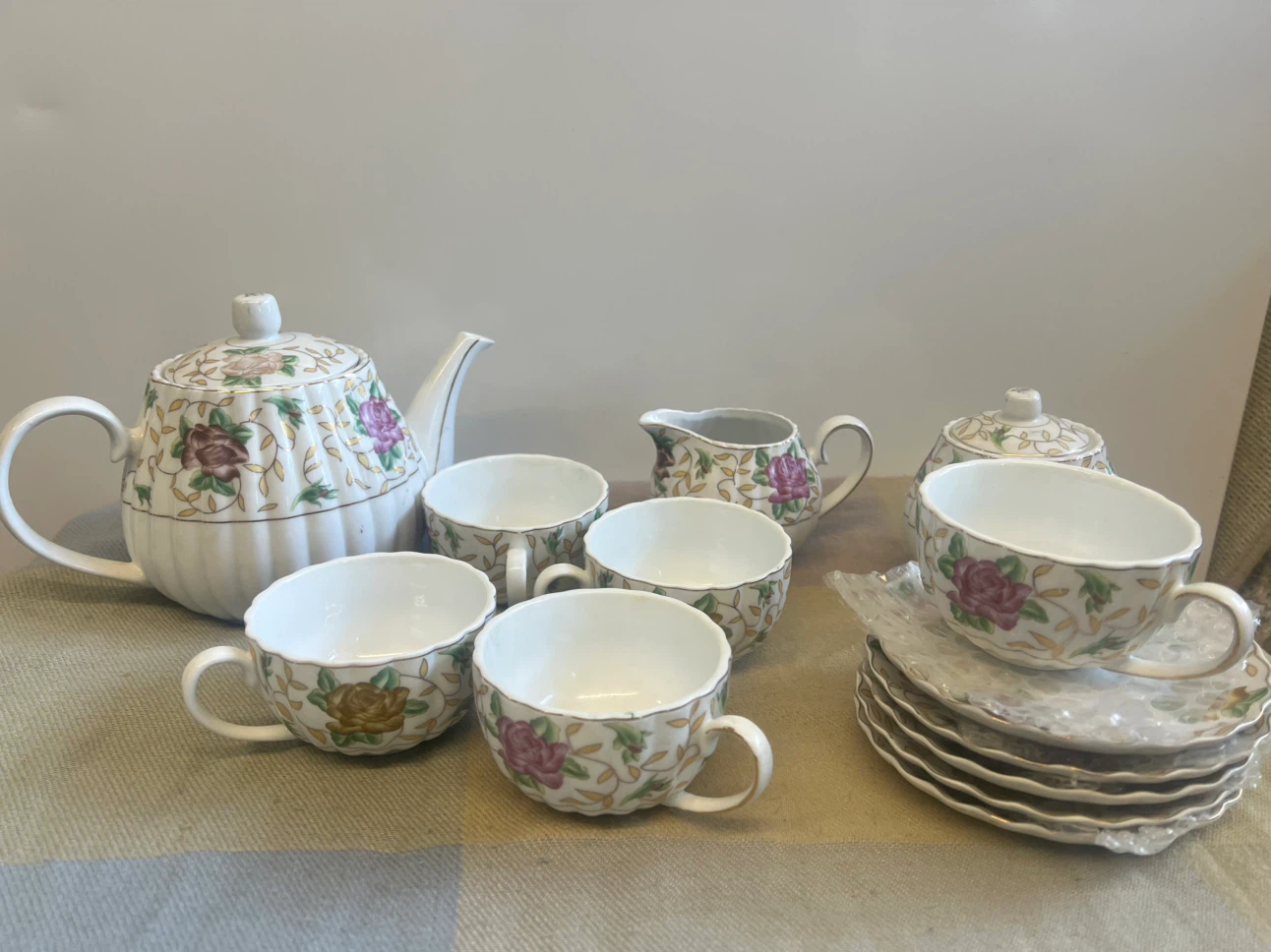 Floral Porcelain Tea Set