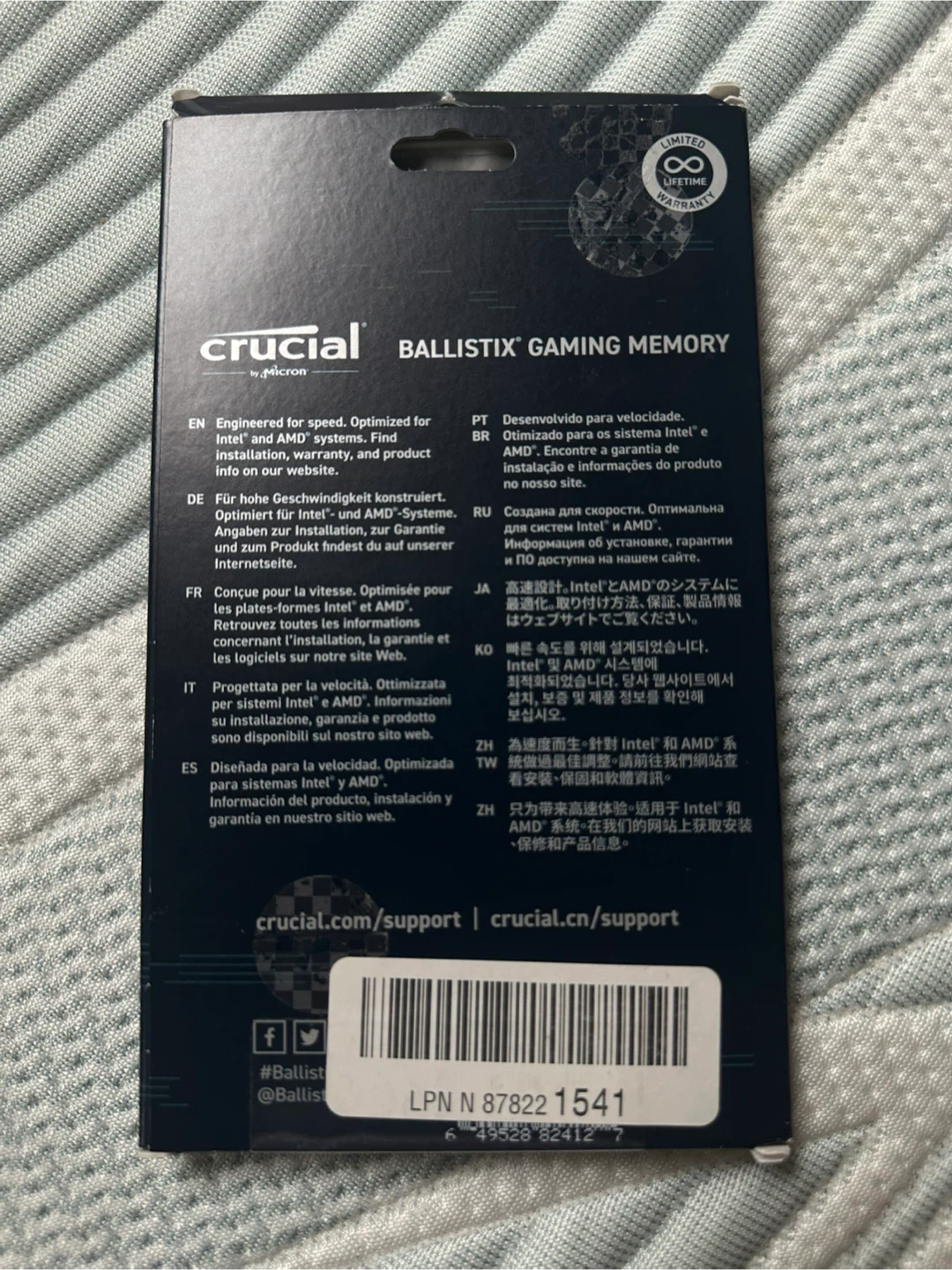 Crucial Ballistix 16gb (2x8GB) RAM (I got 2 kits) - photo 2