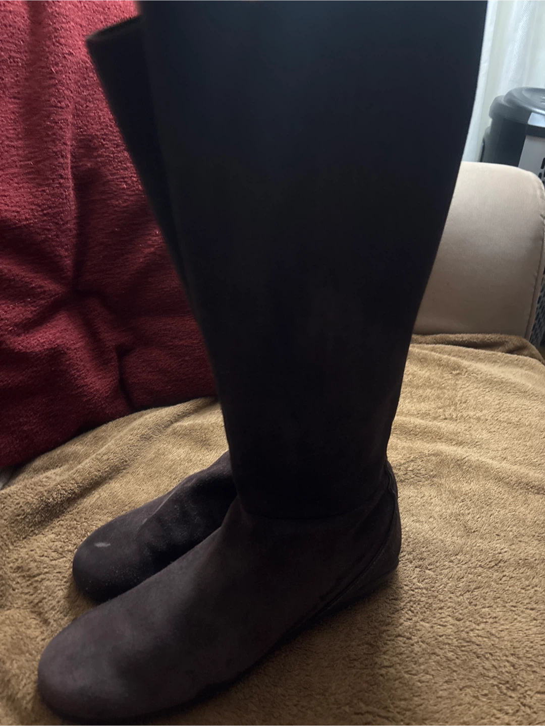 Prada Suede Knee-High Boots