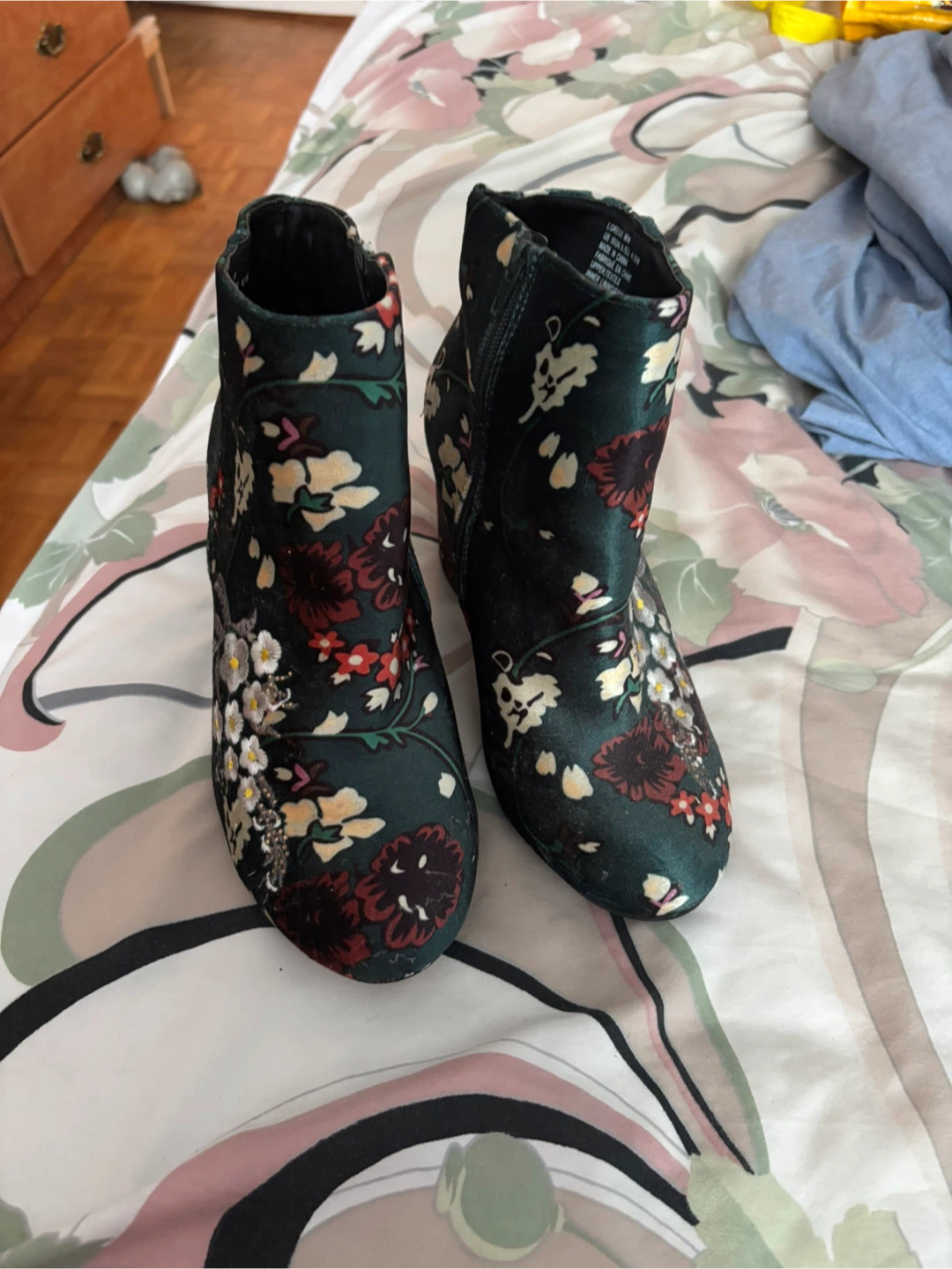 Call It Spring Floral Ankle Boots