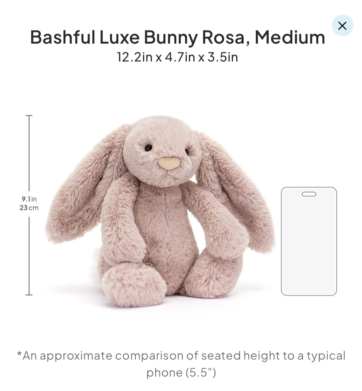 Jellycat Bashful Luxe Bunny Rosa - photo 5