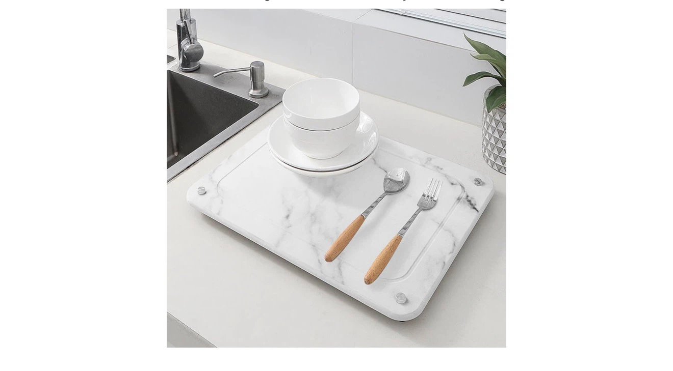 Fast Water Absorbing Diatomite Dish Drying Stone - photo 2