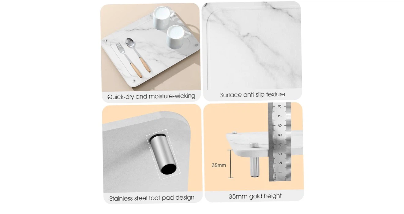Fast Water Absorbing Diatomite Dish Drying Stone - photo 4