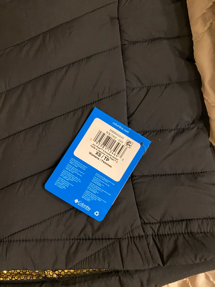 Columbia Joy Peak II Hooded Jacket - Black - Size XS - photo 2