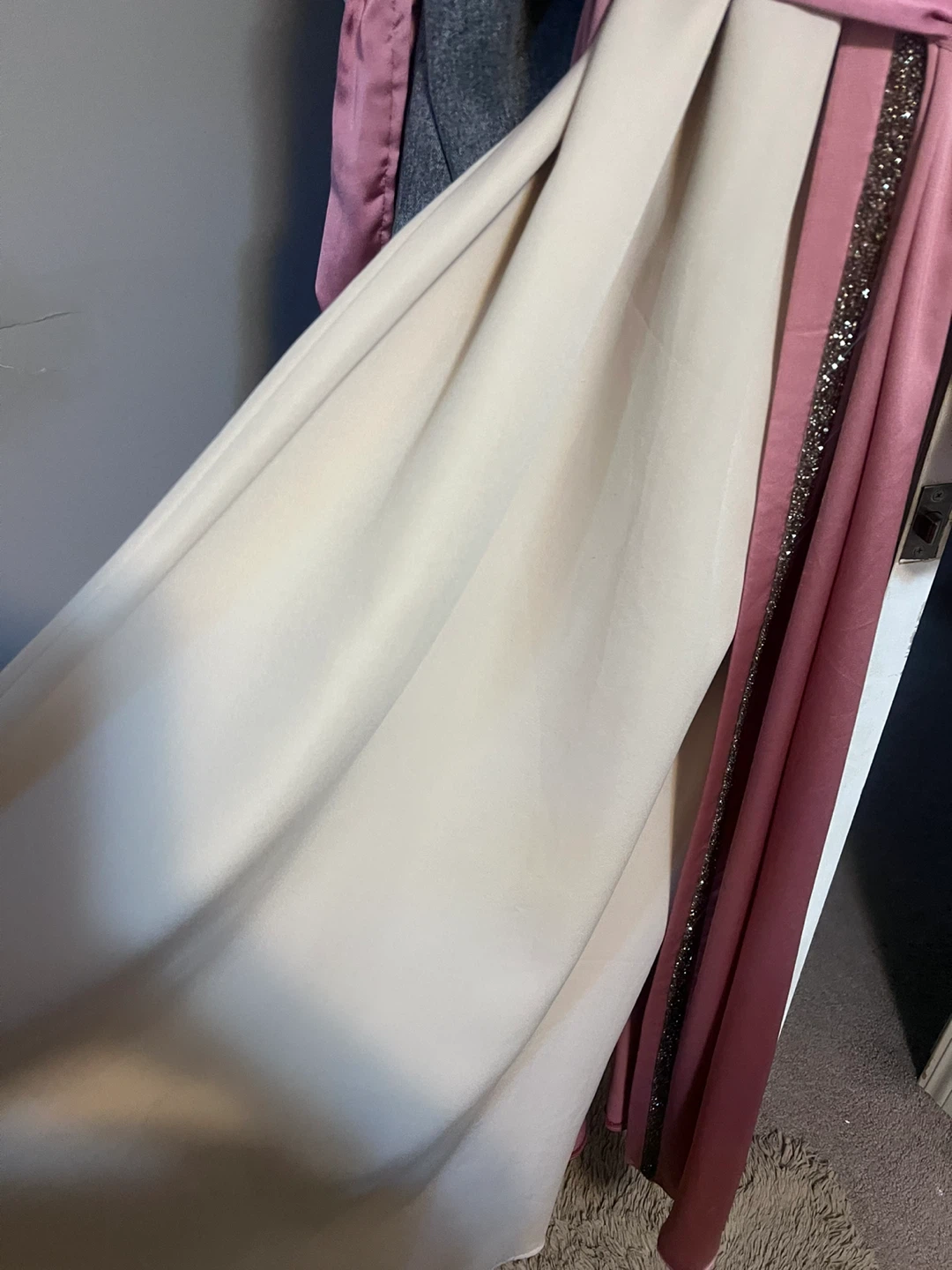 Türkan Pink and Cream Abaya - photo 3