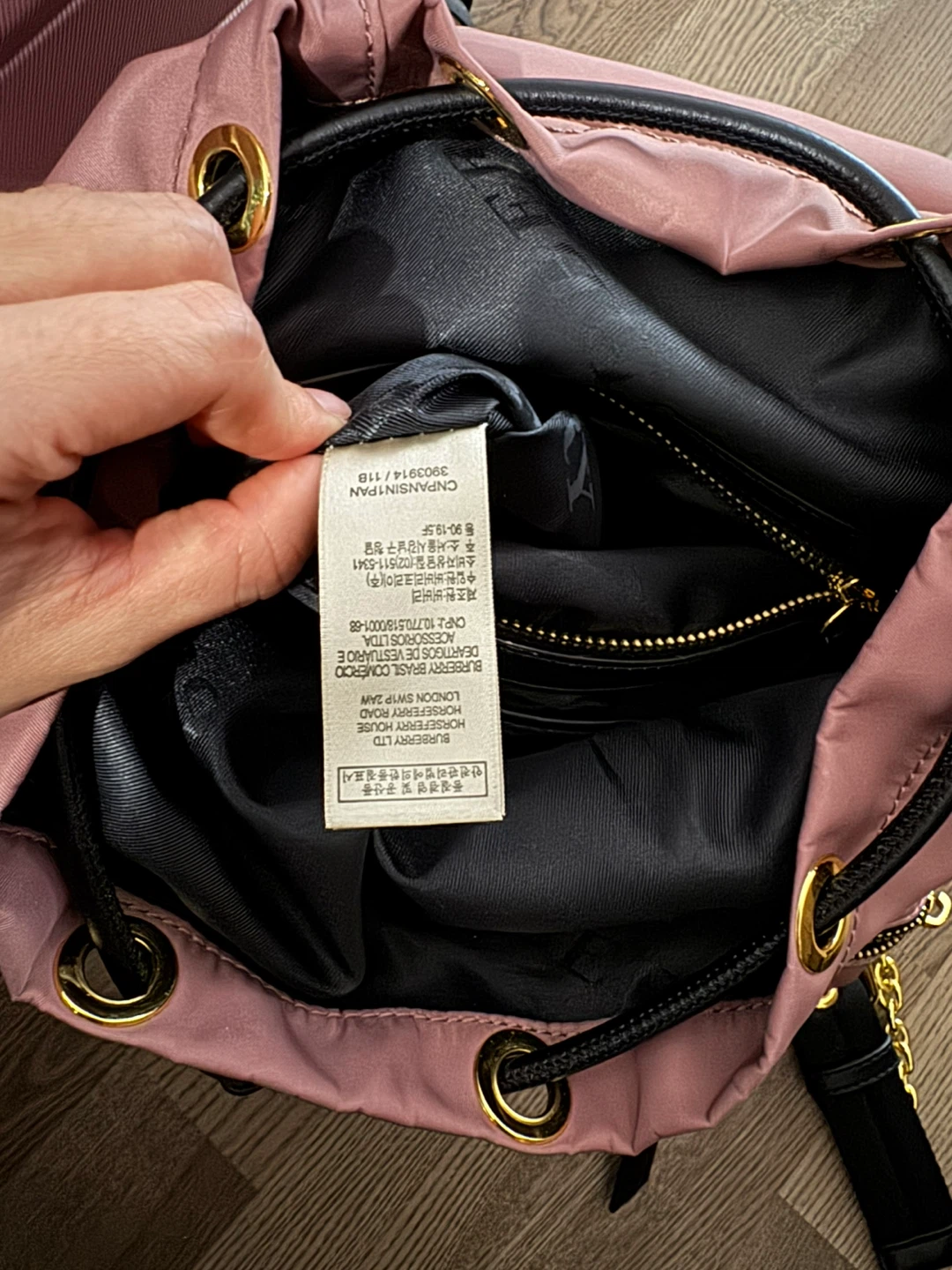 Burberry Nylon Backpack Pink small size - photo 4