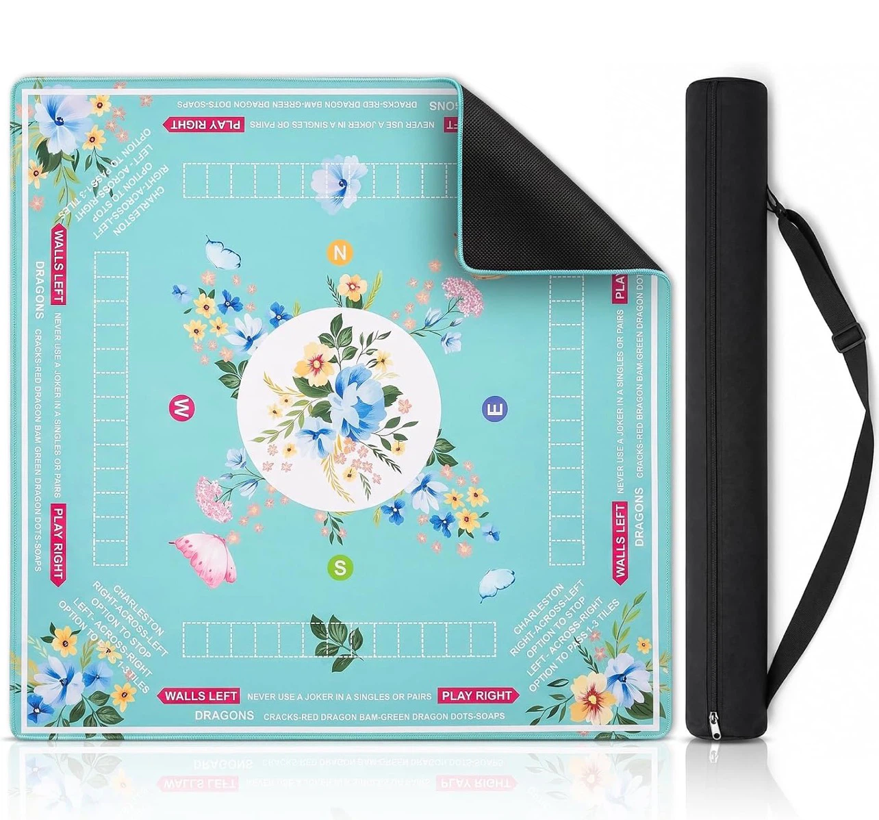 Non-Slip Mahjong Mat with Carrying Bag