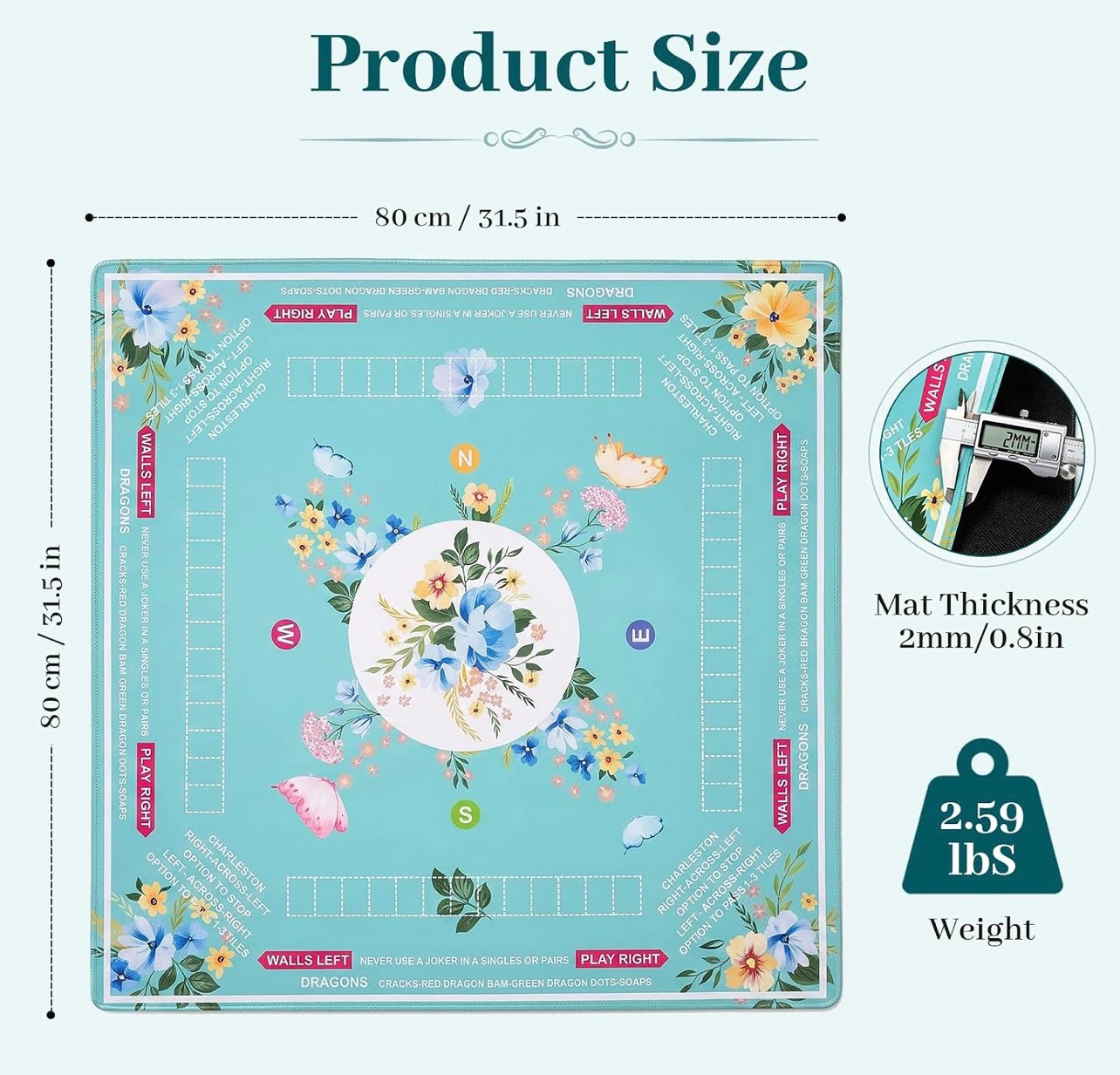 Non-Slip Mahjong Mat with Carrying Bag - photo 2