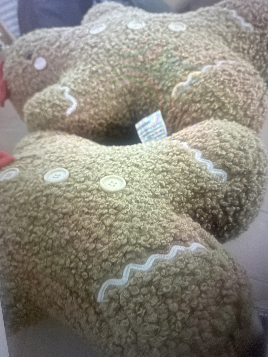Set of 2 Gingerbread Man Plush Pillows - photo 4