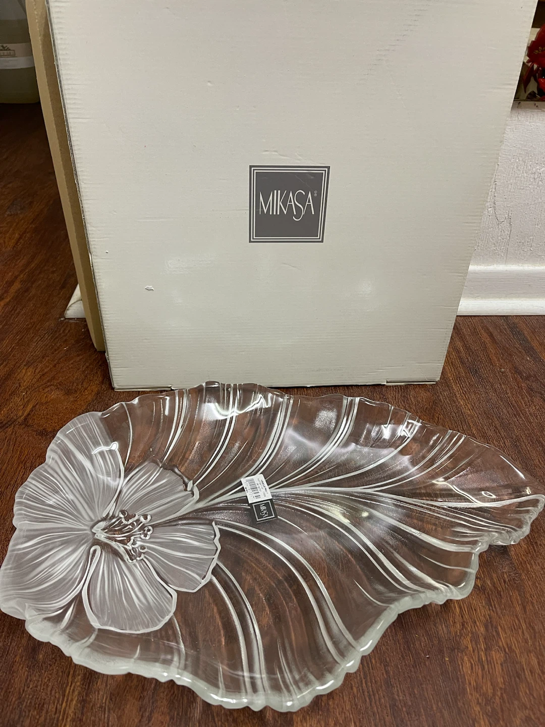 Mikasa Glass Hibiscus Serving Platter