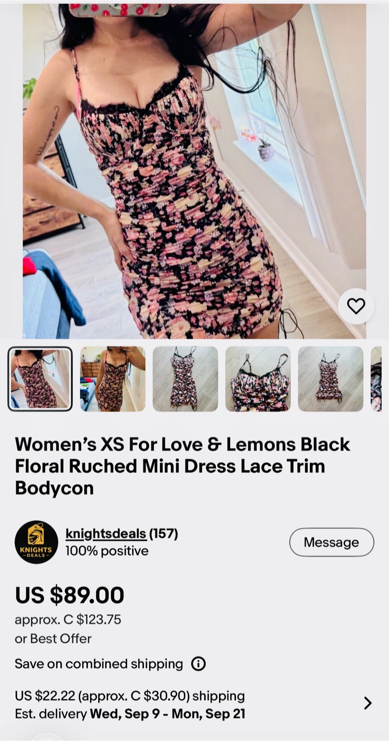 For Love & Lemons Floral Ruched Dress - photo 2