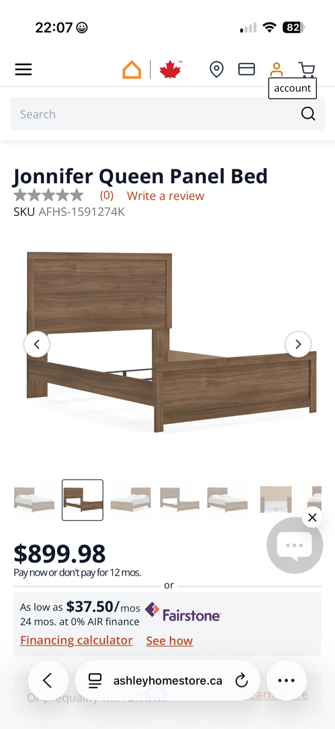Ashley Furniture Jonnifer Queen Panel Bed