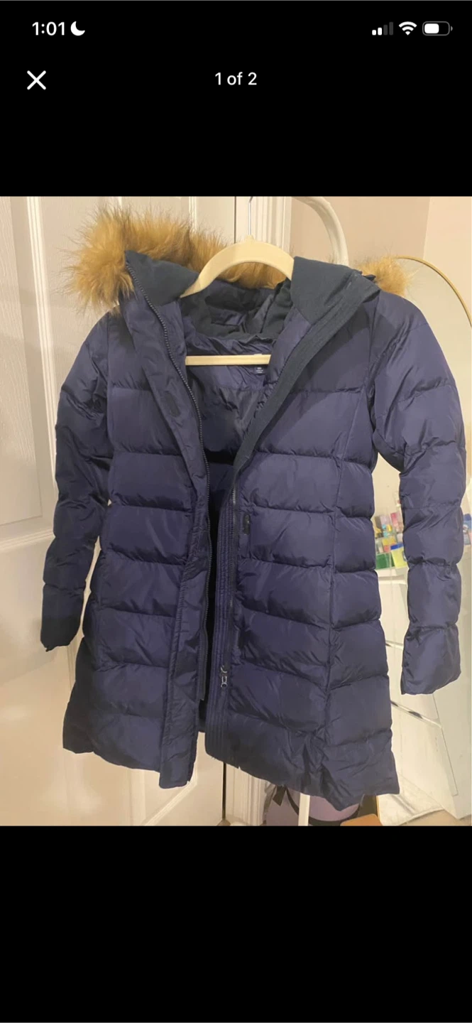 Uniqlo Navy Puffer Coat